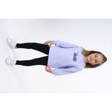 Toontoy Kız Çocuk 2'li Takım Baskılı Bisiklet Yaka Sweatshirt & Basic Düz Tayt - Açık Lila - 4