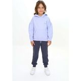 Toontoy Kız Çocuk 2'li Takım Baskılı Kapüşonlu Cepli Sweatshirt & Beli Paçası Lastikli Cepli Jogger Eşofman Altı - Renk Bloklu & TK24575 - Açık Lila - 3