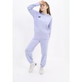 Toontoy Kız Çocuk 2'li Takım Baskılı Kapüşonlu Sweatshirt & Beli Paçası Ribanalı Cepli Jogger Eşofman Altı - TK22914 - Açık Lila - 12 - 13 Yaş