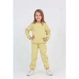 Toontoy Kız Çocuk 2'li Takım Bisiklet Yaka Sweatshirt & Beli Paçası Lastikli Cepli Jogger Eşofman Altı - 3 Iplik Şardonlu - Açık Yeşil - 6