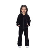 TOONTOY Kız Çocuk 2'li Takım Kapüşonlu Fermuarlı Cepli Sweatshirt & Beli Lastikli Bol Paça Eşofman 6 Yaş, 6 Yaş, 24839, Kahve, kız-çocuk
