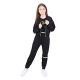 TOONTOY Kız Çocuk 3lü Baskılı Eşofman Takım 10-11 Yaş, 10-11 Yaş, 22632, Siyah, kız-çocuk