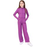 TOONTOY Kız Çocuk 3lü Eşofman Takım, 8-9 Yaş, 8-9 Yaş, 22609, Mor, kız-çocuk