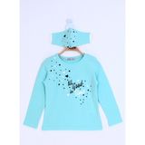 Toontoy Kız Çocuk All Good In Time Baskılı T-Shirt - 1 Yaş - Mint