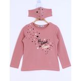 Toontoy Kız Çocuk All Good In Time Baskılı T-Shirt - 1 Yaş - Somon