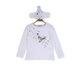 TOONTOY Kız Çocuk All Good In Time Baskılı Tişört 1 Yaş, 1 Yaş, 16480-, Ekru, Kız bebek