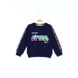 Toontoy Kız Çocuk Always Baskılı Sweatshirt - 5 Yaş - Lacivert