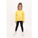 Toontoy Kız Çocuk Always Kalp Nakışlı Taytlı Takım Koyu Sarı 4 YAŞ