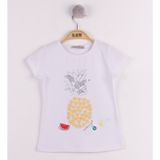 Toontoy Kız Çocuk Ananas Baskılı Tişört