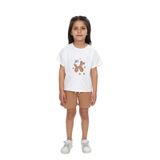 Toontoy Kız Çocuk Anımal Balon Baskılı Şortlu Takım Kahve 2 YAŞ