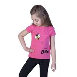 Toontoy Kız Çocuk Arı Baskılı Tişört - 1 Yaş - Fuşya