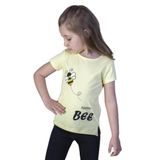 Toontoy Kız Çocuk Arı Baskılı Tişört - 1 Yaş - Sarı
