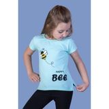 Toontoy Kız Çocuk Arı Baskılı Tişört - 1 Yaş - Somon