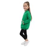 Toontoy Kız Çocuk Arkası Nakışlı Taytlı Takım Çimen Yeşili 2 YAŞ