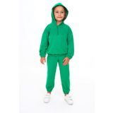 Toontoy Kız Çocuk Armalı Eşofman Takım Çimen Yeşili 3 YAŞ