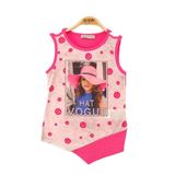 Toontoy Kız Çocuk Atlet Hat Vogue Baskılı Fuşya 6 YAŞ