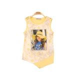 Toontoy Kız Çocuk Atlet Hat Vogue Baskılı Sarı 6 YAŞ
