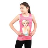 Toontoy Kız Çocuk Atlet Marliyn Monroe Baskılı Taş İşlemeli Fuşya 12 YAŞ
