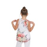 Toontoy Kız Çocuk Atlet Most Chic Girl Baskılı - Beyaz - 6 Yaş