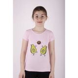 Toontoy Kız Çocuk Avakado Baskılı T-Shirt - 5 Yaş - Pembe