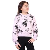 Toontoy Kız Çocuk Ayıcık Baskılı Sweatshirt Açık Lila 6-7 YAŞ