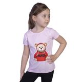 Toontoy Kız Çocuk Ayıcık Baskılı Tişört - 6 Yaş - Açık Pembe
