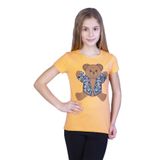Toontoy Kız Çocuk Ayıcık Baskılı Tişört Turuncu 14 YAŞ