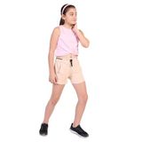 TOONTOY Kız Çocuk Back To You Nakışlı Şort 12-13 Yaş, 12-13 Yaş, 22078, Bej, Kız çocuk