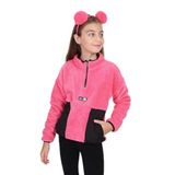 TOONTOY Kız Çocuk Balıkçı Yaka Yarım Fermuarlı Sweatshirt, 12-13 Yaş, 22621, Pembe, kız-çocuk