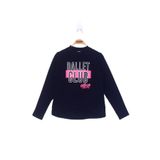 Toontoy Kız Çocuk Ballet Club Baskılı Sweatshirt Lacivert 12 YAŞ