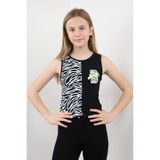 TOONTOY Kız Çocuk Baskılı Atlet 10-11 Yaş, 10-11 Yaş, 22469, Siyah