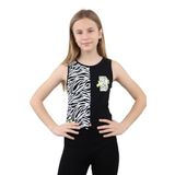 TOONTOY Kız Çocuk Baskılı Atlet 12-13 Yaş, 12-13 Yaş, 22469, Siyah