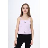 Toontoy Kız Çocuk Baskılı Atlet - 12 - 13 Yaş - Açık Lila