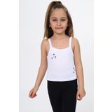 Toontoy Kız Çocuk Baskılı Atlet Beyaz 4 YAŞ