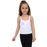 Toontoy Kız Çocuk Baskılı Atlet Beyaz 5 YAŞ