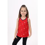 Toontoy Kız Çocuk Baskılı Atlet Kırmızı 6 YAŞ