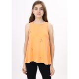 Toontoy Kız Çocuk Baskılı Atlet Oranj 12-13 YAŞ