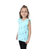 Toontoy Kız Çocuk Baskılı Atlet Su Yeşili 6 YAŞ