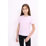 Toontoy Kız Çocuk Baskılı Bisiklet Yaka Kısa Kollu Tişört - Açık Lila - 13 - 14 Yaş