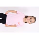 Toontoy Kız Çocuk Baskılı Bisiklet Yaka Kısa Kollu Tişört - Açık Pembe - 6