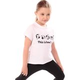 Toontoy Kız Çocuk Baskılı Bisiklet Yaka Kısa Kollu Tişört - Beyaz - 7