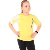 Toontoy Kız Çocuk Baskılı Bisiklet Yaka Kısa Kollu Tişört - Sarı - 12 - 13 Yaş