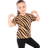 Toontoy Kız Çocuk Baskılı Bisiklet Yaka Kısa Kollu Tişört - Turuncu - 7