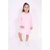 Toontoy Kız Çocuk Baskılı Elbise - 2 Yaş - Açık Pembe