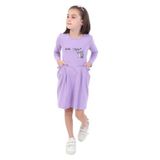 TOONTOY Kız Çocuk Baskılı Elbise, 3 Yaş, 22680, Lila, Kız Çocuklar