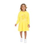 TOONTOY Kız Çocuk Baskılı Elbise, 6 Yaş, 24569, Koyu Sarı, Kız Çocuklar