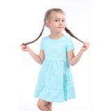 Toontoy Kız Çocuk Baskılı Elbise Mint Yeşili 3 YAŞ