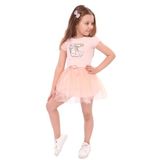 Toontoy Kız Çocuk Baskılı Elbise Pembe 2 YAŞ