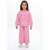 Toontoy Kız Çocuk Baskılı Eşofman Takım - 1 Yaş - Gül Kurusu