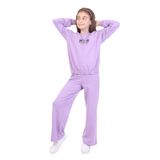 Toontoy Kız Çocuk Baskılı Eşofman Takım Lila 13-14 YAŞ